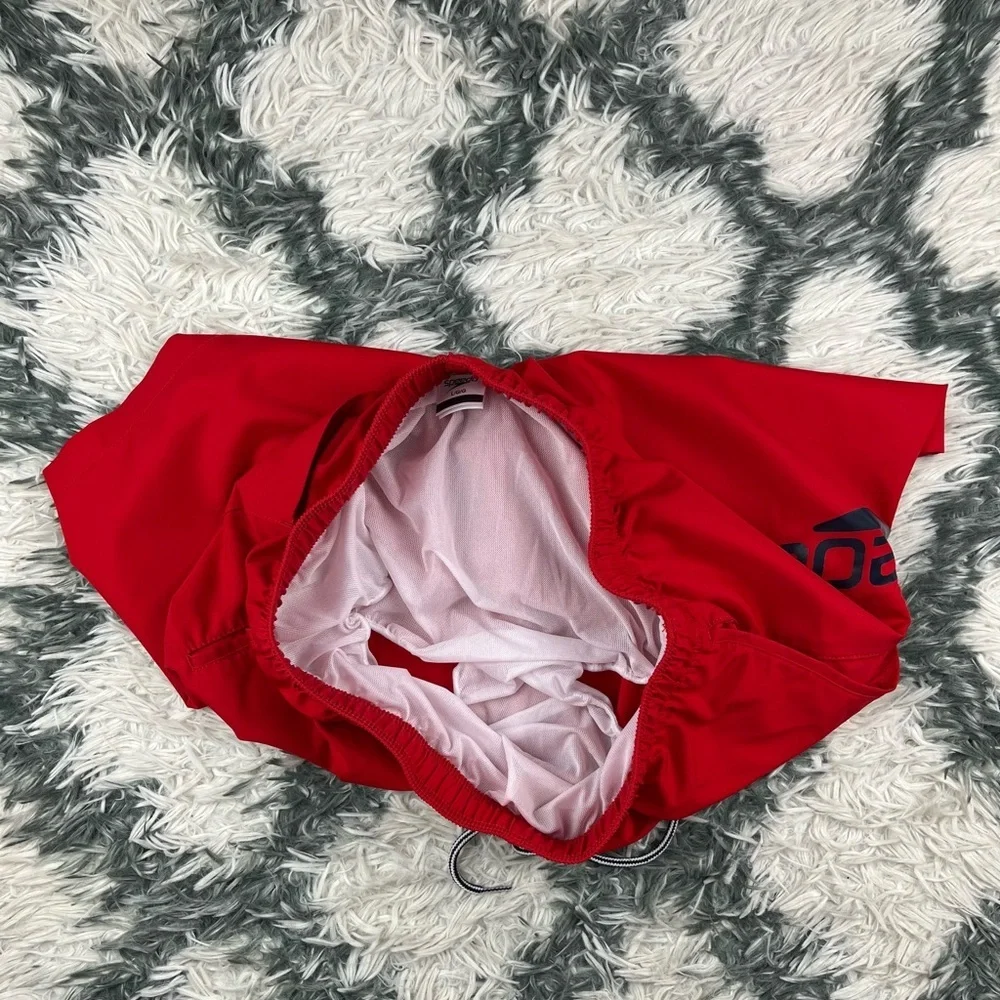 Speedo Men's Red Swim Trunks Size Large
